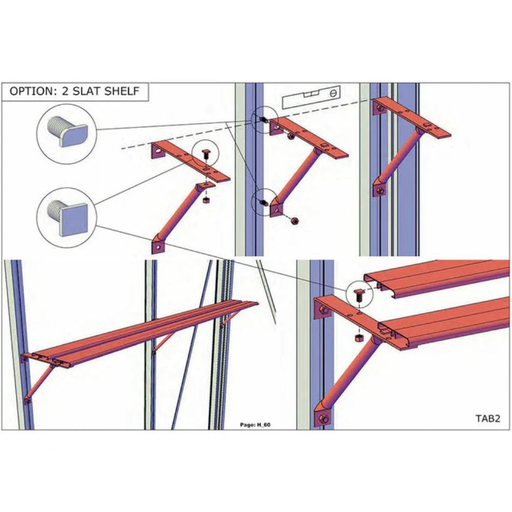 Exaco Royal Victorian Slat Shelving - Image 5