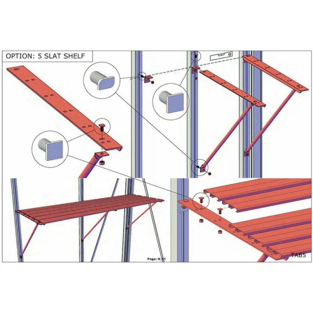 Exaco Royal Victorian Slat Shelving - Image 6